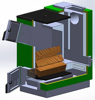 Твердопаливний котел MaxiTerm Люкс 22П