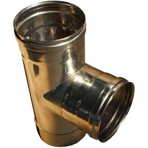 Тройник 87 град одностенный 1 мм